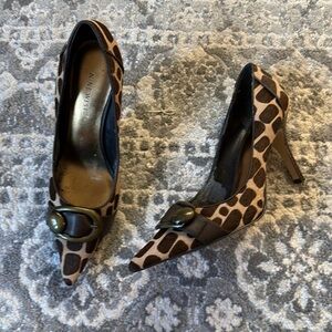 Nine West animal print pumps heels shoes size 8